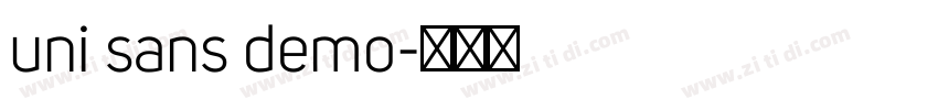 uni sans demo字体转换